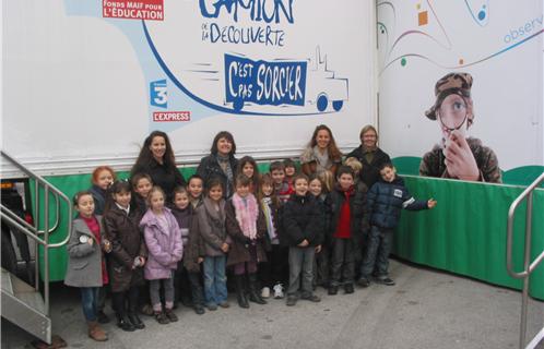 Les CE1 de l'école élémentaire du Brusc