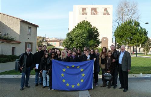 Les étudiants aixois ont été accueillis par Antonin Bodino (à droite)