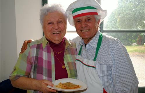 Danièle Mielle et Maurice Faloni, le chef crépier