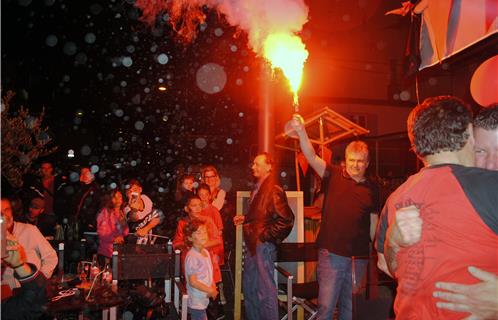 Au bar des Sports on fêtait la victoire!