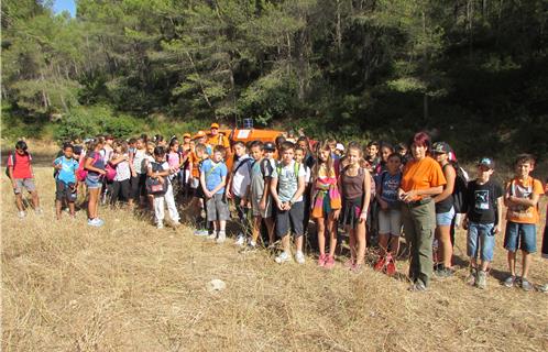 Prêts pour le départ. A droite, en tee-shirt orange, Eliane Demey, la présidente déléguée du CCFF d'Ollioules