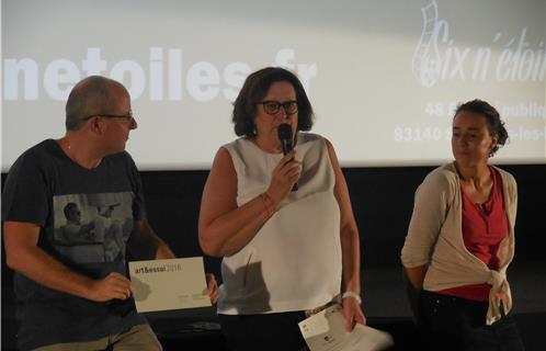 Le responsable de la programmation Jérôme Quaretti, l'adjointe à la culture Dominique Ducasse et la directrice Noémie Dumas.  