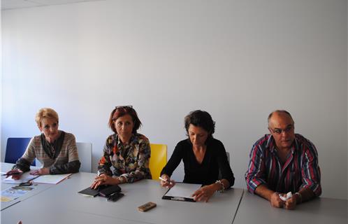 De gauche à droite, Dany Cayol, Delphine Quin, Elisabeth Ruas et Didier Castillo