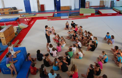 A l'heure de la gymnastique tout l'été.