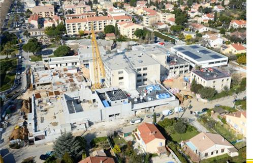 Vue aérienne du chantier