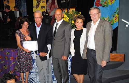 Jean-pierre Labalme et son épouse,  Joseph Mulé,  Viviane et Francis Thiry