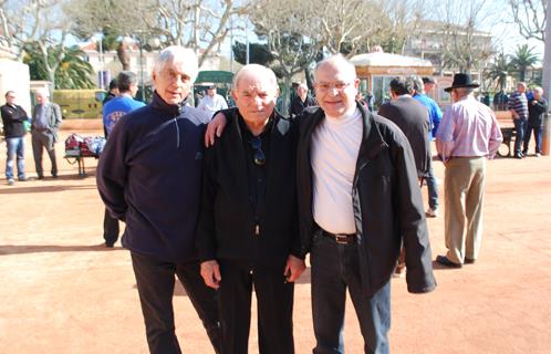 Antoine Pizzo entouré de Lucien Bossa et Jacques Scala.