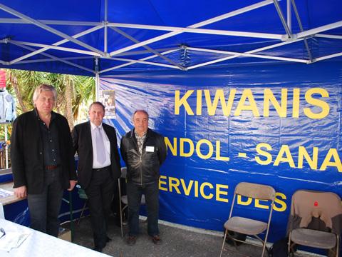 De gauche à droite Laurent Freani, Georges Fleurichamp et Yves Degeorges, tous les trois membres actifs du Kiwanis Bandol – Sanary.