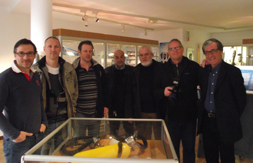 L'équipe du musée Dumas a reçu jeudi Louis Augusto (à gauche), Franck Machu et Thierry Faraut.