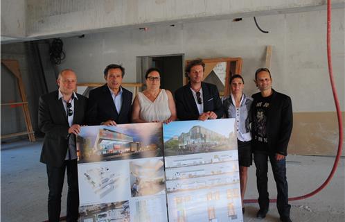 Visite du chantier avec Jean-Sébastien Vialatte, Dominique Ducasse et les délégataires