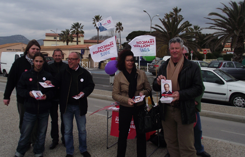 La section six-fournaise du parti socialiste en campagne.