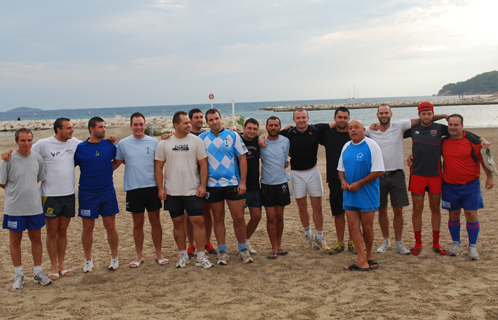 Entraînement sur la plage pour le RC Bruscain.