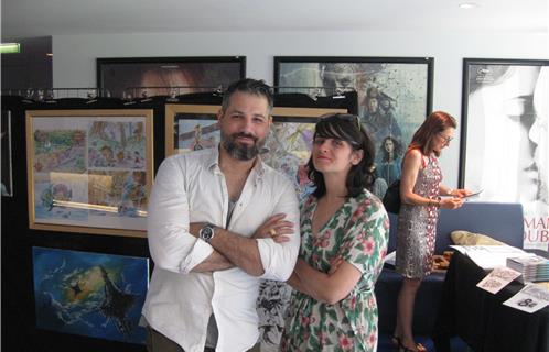 Les auteurs de mangas Alexis Tallone et Amandine Tagliavini.