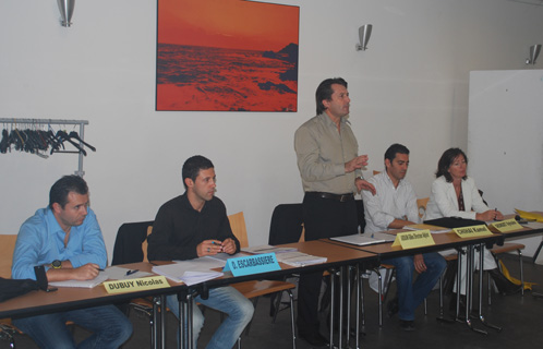 Les représentants du SMVPL : de gauche à droite : Nicolas Dubuy, Damien Escarbassiere, Gilles Arduin (Debout), Kamel Chihaï et Sylvaine Georget