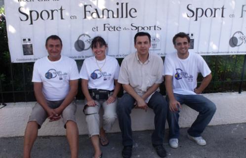 L’équipe organisatrice, de gauche à droite : Pascal Rabelle, Annick Martin, Marc Figon et Romain Gneri.