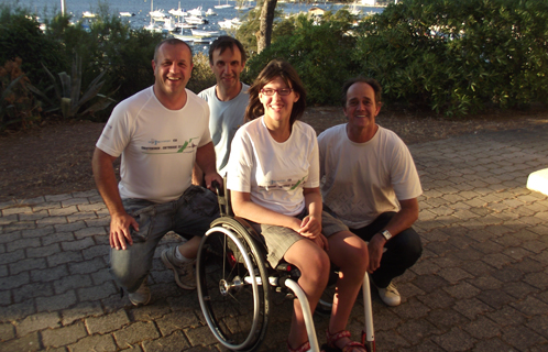 Gérard Bergero et André Merchyer autour de Lucie et son papa.