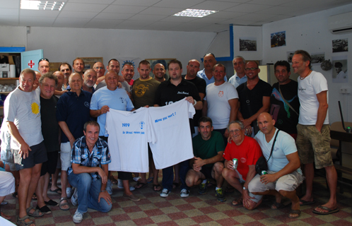 Les anciens du RC Bruscain réunis pour un dernier hommage à Philippe Véron.