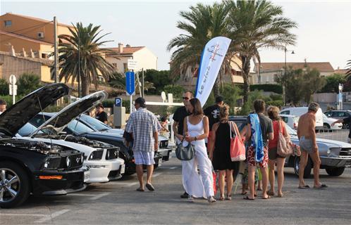 Plage du Cros au Brusc, les baigneurs ont pu découvrir les mythiques Mustang.