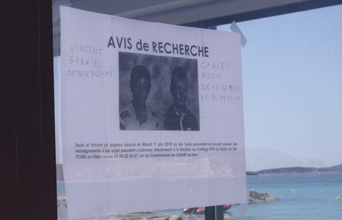 L'avis de recherche avait été très largement affiché, comme ici sur la plage de Bonnegrâce.