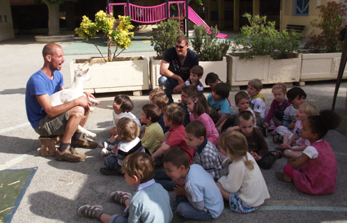 La ferme s'est déplacée à l'école maternelle de Portissol.