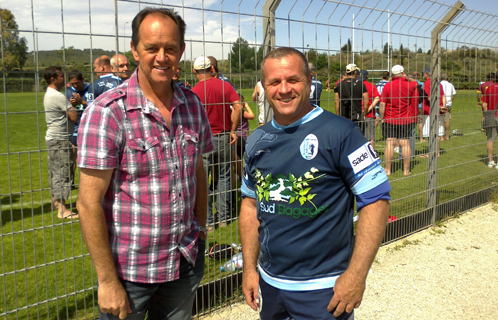 André Mercheyer et Gérard Bergero au stade Fernand Sastre.