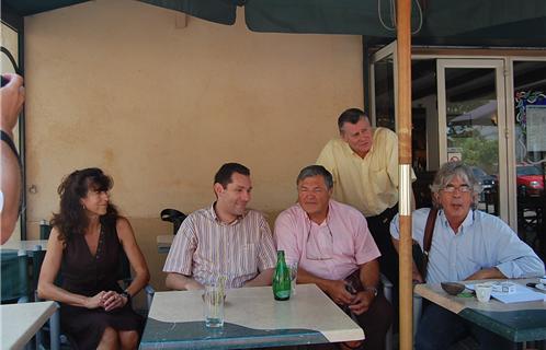 Quelques-uns des participants avec, de gauche à droite, Josiane Tognetti, Erik Tamburi, Gérard Navarro, Thierry Senelle et Alain Doublet 