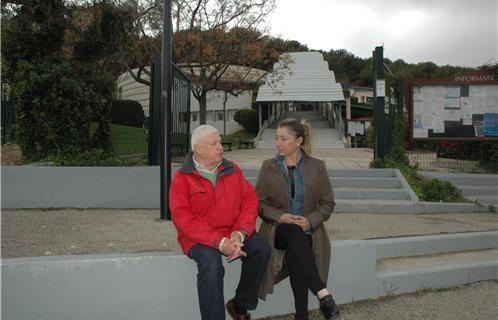 Amiral Georges Prud'Homme et Chrystel Massa devant la Vernette