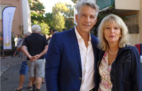 Candidat au poste de délégué de la 7ème circonscription, Franck Couriol, avec la conseillère nationale sortante Joëlle Giordano.