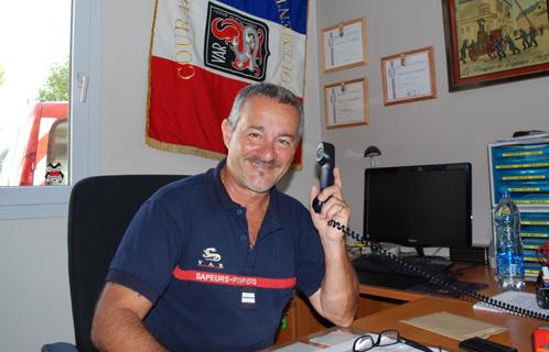 Le lieutenant Daniel Antomarchi, chef de centre de Sanary.