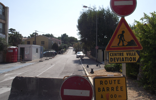 Ambiance de chantier avenue du Mail.