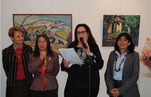 Marie Petétin (deuxième à gauche) aux côtés de Dominique Ducasse, Dany Cayol et Jocelyne Caprile