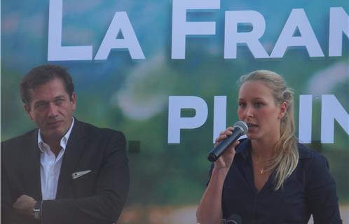 Marion Maréchal-Le Pen et Marc-Etienne Lansade, « le beau gosse du golfe de Saint-Tropez », comme elle l’appelle.