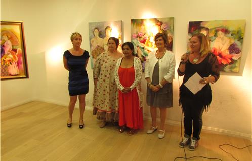 De gauche à droite, Pascale Cogotti, Michèle Ulmann, Beatriz Gonzalvez-Hax, , Monique Macia et Clémentine Bruno