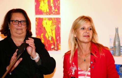 Dominique Ducasse, adjointe à la culture, inaugurait mardi soir l'exposition au côté de l'artiste