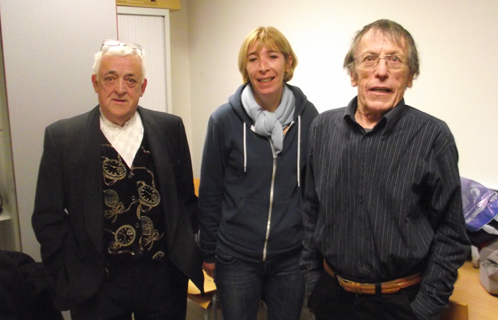 René Raybaud, Sandrine de Maria et Romain Bouteille réunis au Petit théâtre de Sanary. 