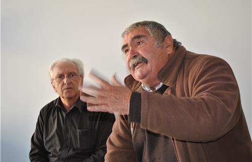 Colère de Jacques Savelli et Gérard Constantini (au premier plan)