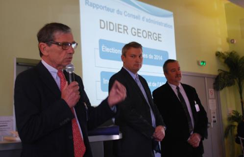 Didier George a présenté cette réunion, à sa gauche Olivier Thomas et Patrice Lefort.