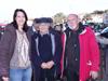 Béatrice Lemoine (comité des fêtes des Playes), Albert Laure (Lou Peilou) et Henri Bruno (Les Amis du Jumelage)