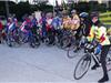 Des cyclistes venus de toute la région