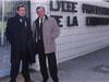 Jean-Sébastien Vialatte et Thierry Mariani devant le LEP de la Coudoulière