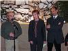 Raoul Decugis, Dany Cayol, l'élue au Patrimoine et Joseph Mulé le 1er adjoint au Maire lors de l'inauguration hier soir