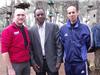 Joad Capron, James Ebongué et Thierry Salomone, membre de l'association