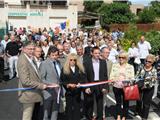 Ruban tricolore inaugural  pour le parking de la coopérative agricole