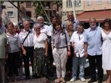 L'hommage à Cousteau avec  les anciens de La Calypso