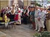 La messe s'est déroulée sur le parvis de l'église Saint-Nazaire.