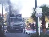 Incendie d'un camion-benne