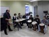 Audition de Julien, Paul et Léa avec Fathi, leur professeur de djembé. Au jury: Zjelka Mandic, professeur d'accordéon, et Jean-Yves Bernard, directeur de l'école