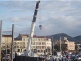 La grue mobile est désormais en fonction