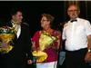 De gauche à droite: Christophe Lamboley, directeur musical, Françoise Bernardi, directrice musicale de la chorale Le transbordeur et Gilles Saldo, président de la philharmonique. (Photo:Roger Bily)