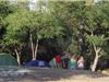 Des petites tentes installées l'été pour des nuits à la belle étoile.